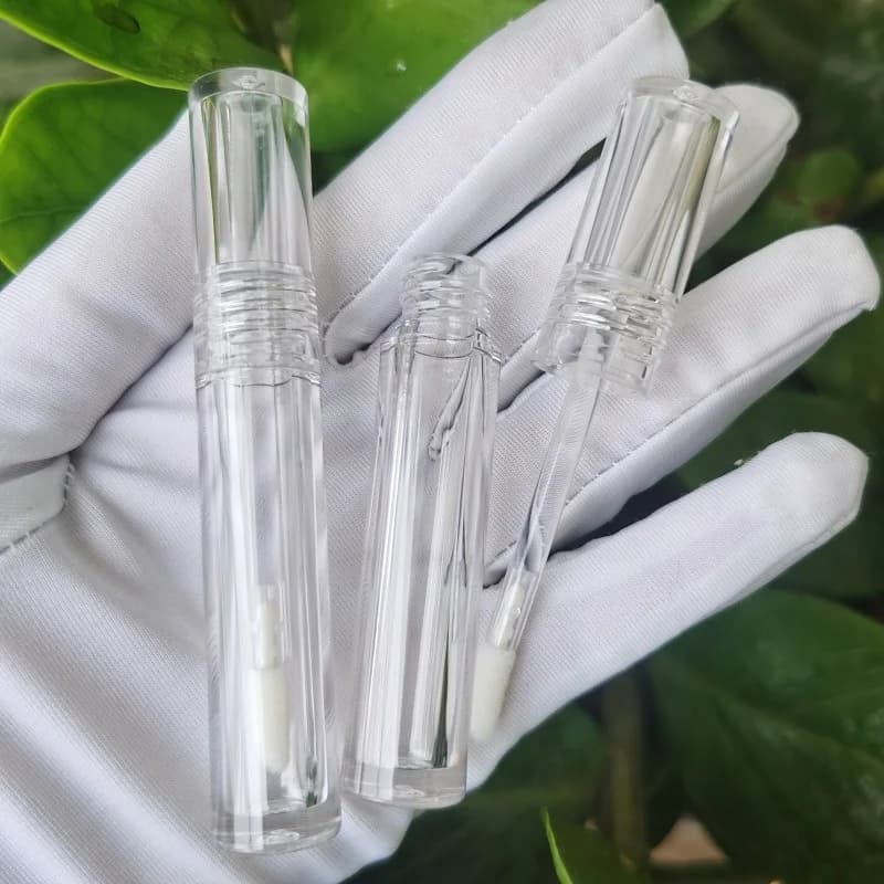 Tubo Vuoto Rotondo Trasparente da 2ml per Lucidalabbra, Contenitore Campione per Eyeliner e Mascara, Confezione Cosmetica Ricaricabile