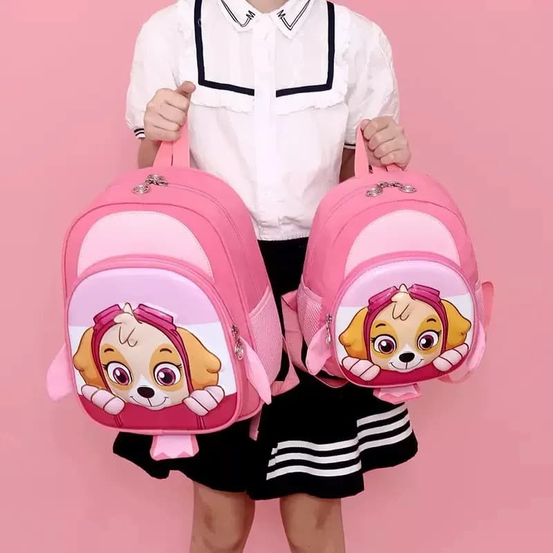 PAW PATROL Large Capacity Storage Bag Kawaii Notebook Book Stationery Backpack Cartoon Cute Gift Toy