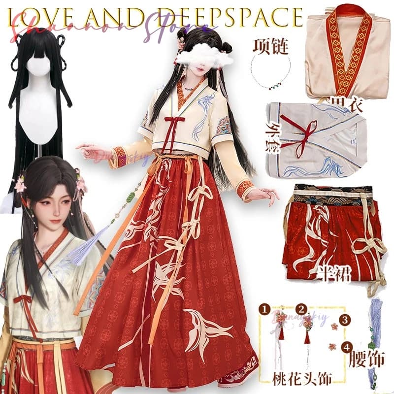 Halloween Love And DeepSpace Player Mc Outfit Protagonist Flowery Cluster Gioco Hanfu cinese Cosplay Adulti Natale