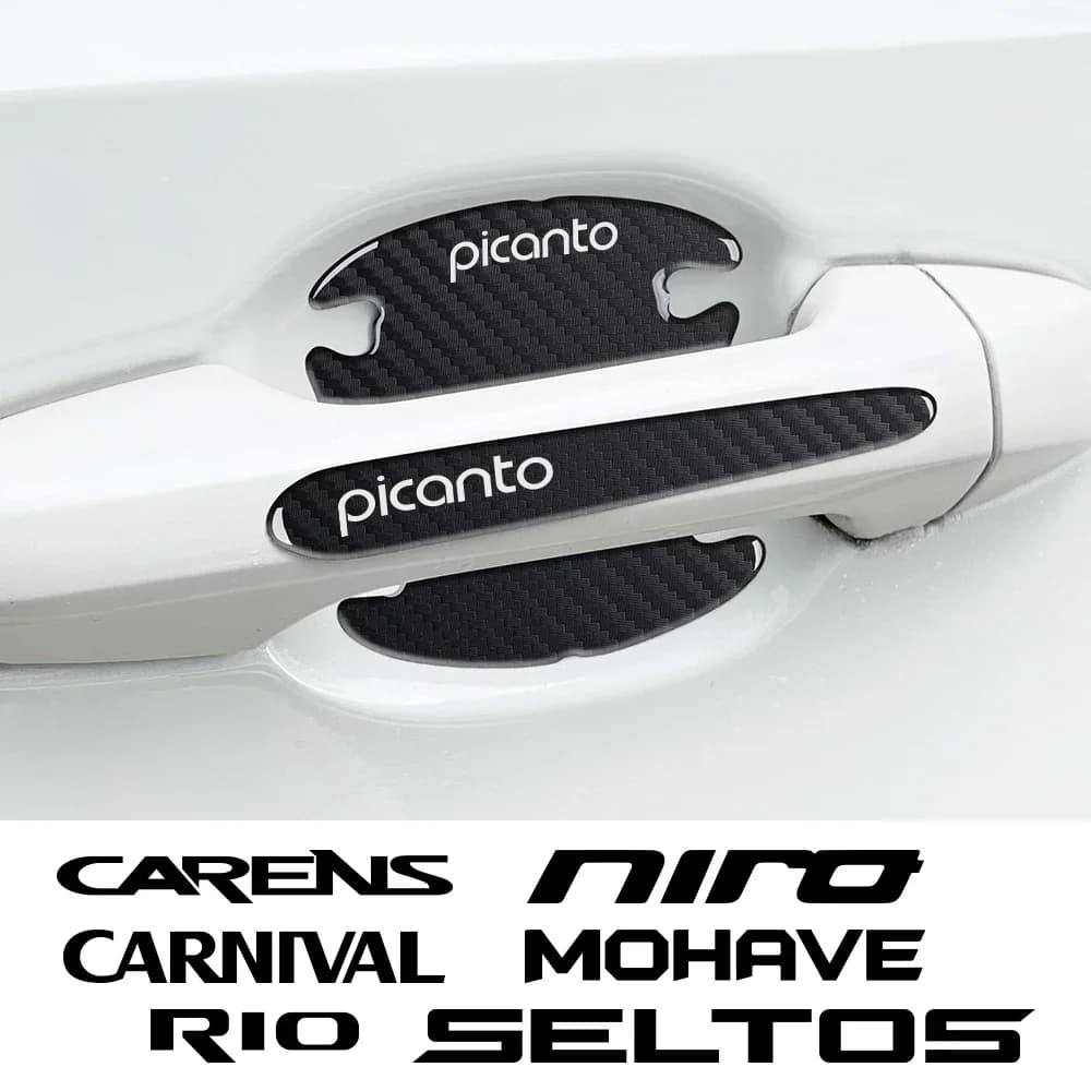 Auto Maniglia Della Porta Adesivi Protettivi Accessori Per Kia PICANTO MOHAVE RIO CARNIVAL SELTOS NIRO CARENS CERATO STONIC VENGA K5