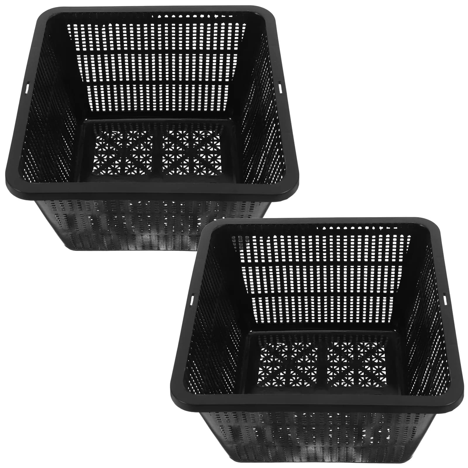 2 pieces of hydroponic equipment for pond, basket for planting, bucket, floating black vessels for