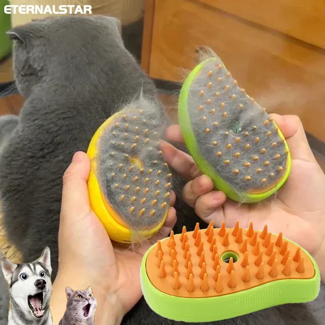 Pettini per spargimento, 3 in 1, spazzola elettrica vaporosa per cani e gatti, spazzola a vapore, spruzzatore elettrico per massaggio, strumento per toelettatura animali domestici