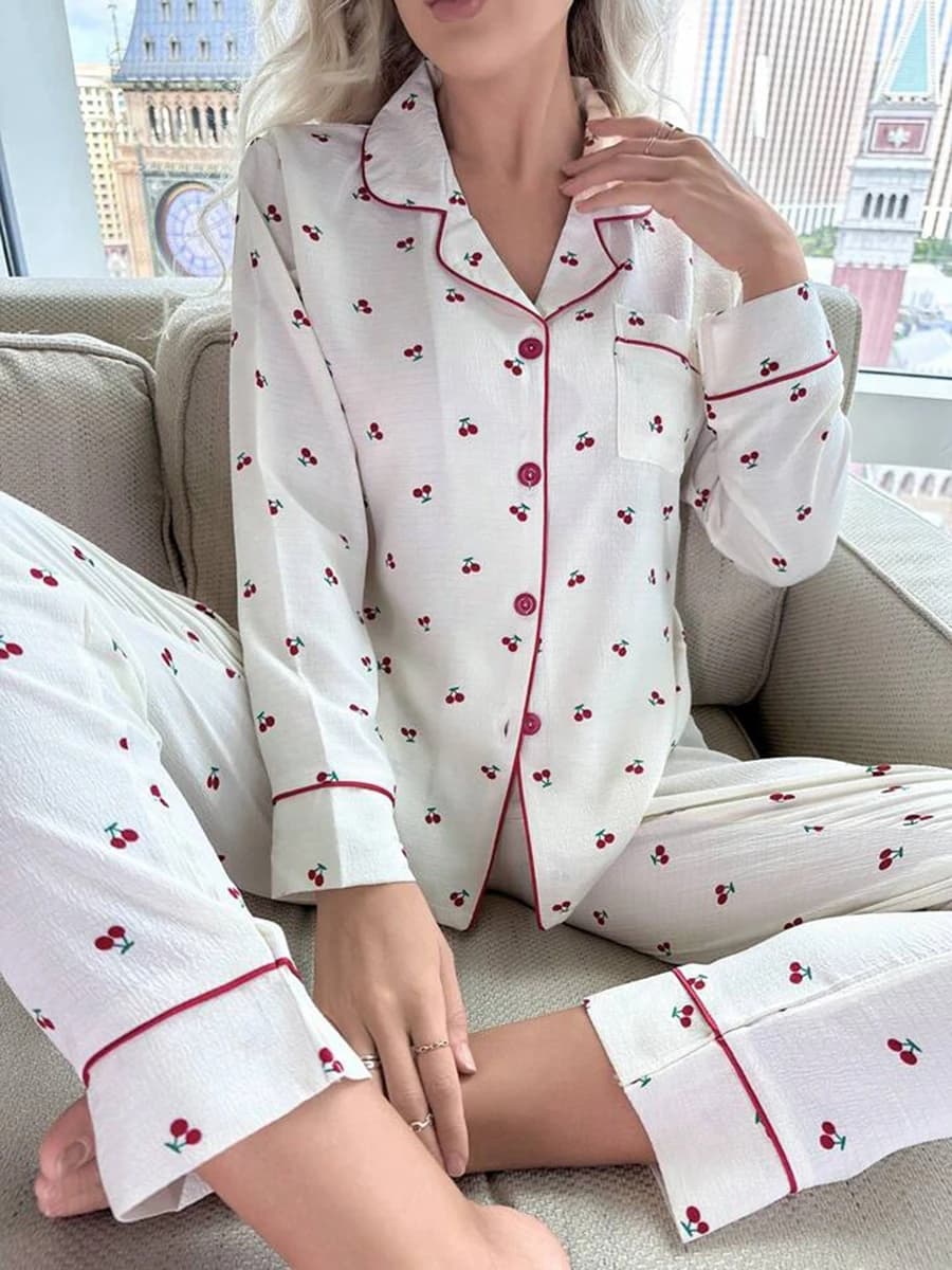 Pigiama da donna con stampa floreale, maniche corte, scollo a V, top con pantaloncini, pigiama da notte, set da casa per l'estate