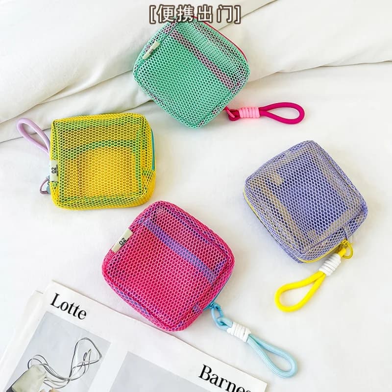 2026 Mini Handbag Portable in Network, Dopamine Network Fabric Makeup Bag, Money Bag, Rossetti and Umbrellas for Travel and Shopping