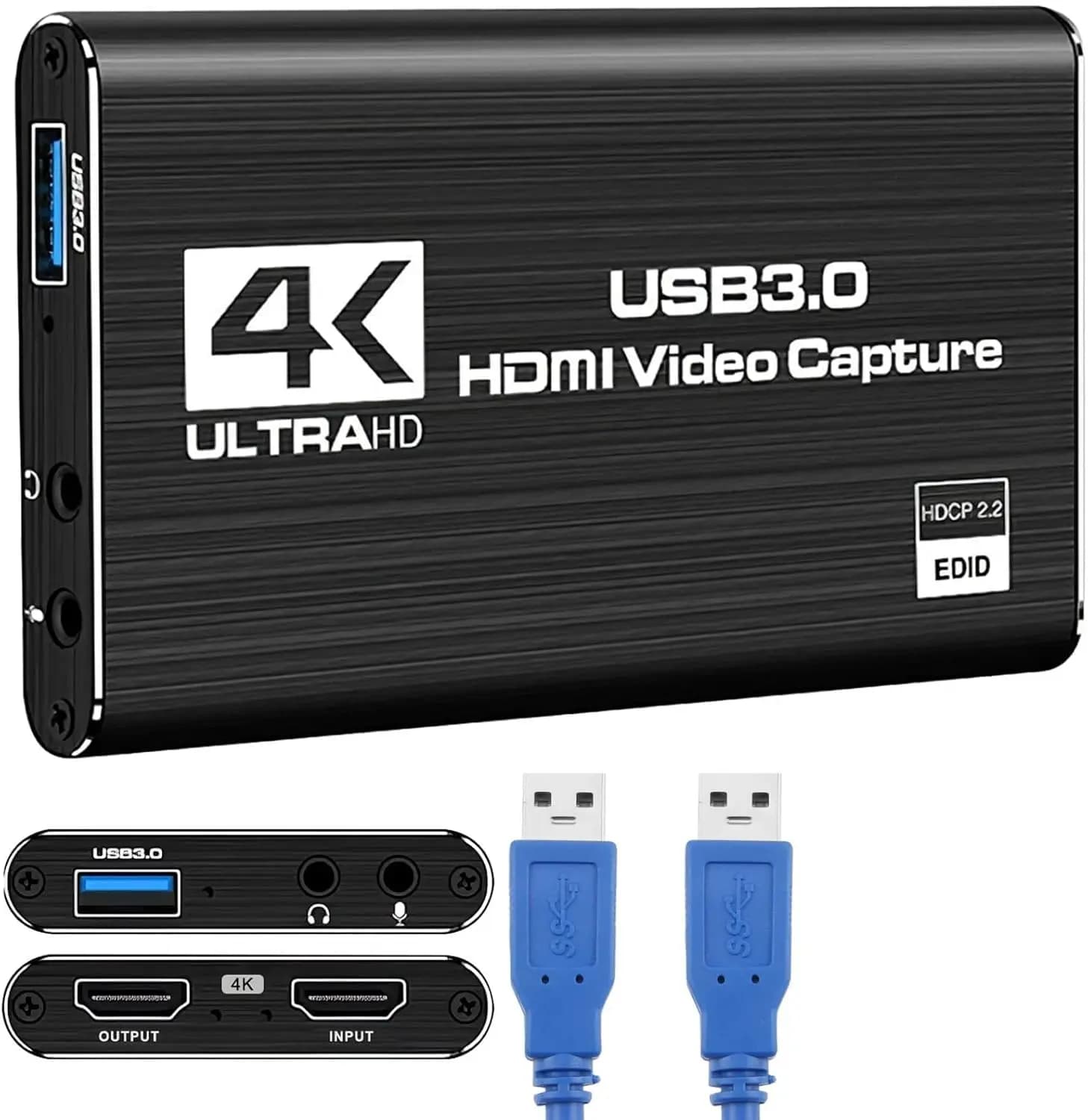 Scheda di acquisizione video USB 3.0 4K Videoregistratore HD 1080P 60FPS compatibile con HDMI per scheda di gioco OBS Streaming live