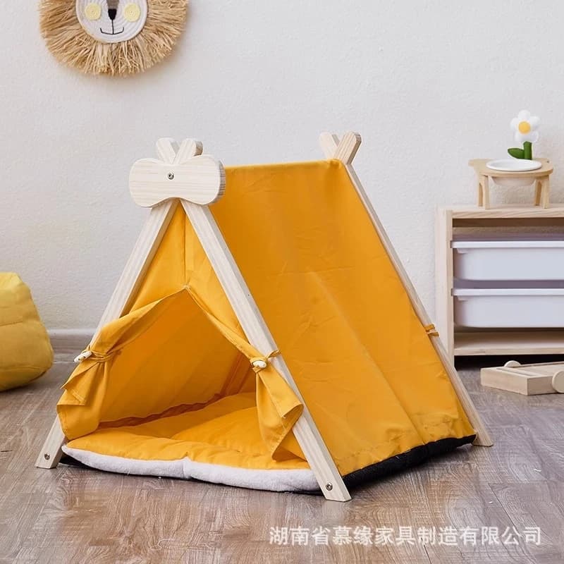 Cuccia per cani di piccola taglia da interno, tenda estiva in legno per gatti, casetta per cani per tutte le stagioni