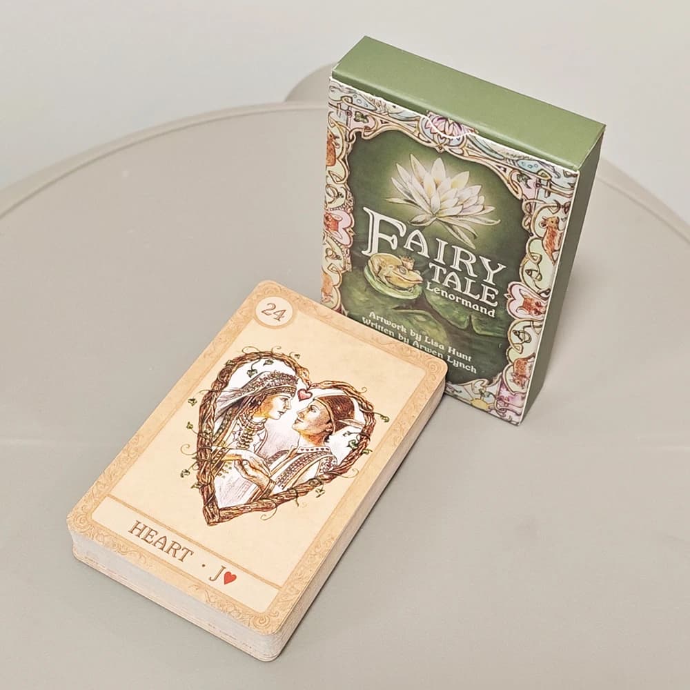 Mazzo di fiabe Lenormand da 9 * 6 cm 38 carte Lenormand stampate su cartoncino doppio goffrato da 350 GSM