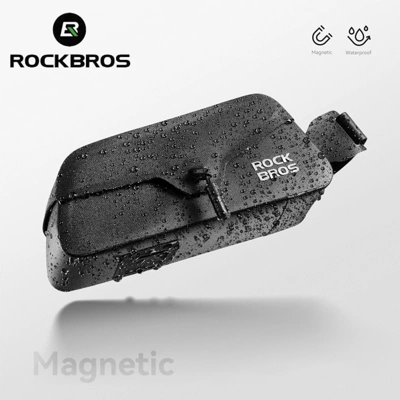 ROCKBROS Borsa per tubo superiore per bicicletta con aspirazione magnetica Borsa anteriore 0.6/0.9L Pacchetto telaio impermeabile Deposito per ciclismo Attrezzatura per bici da strada MTB