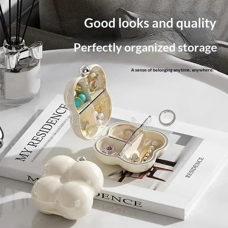 Luxury Cloud Pumpkin Shape Sealed Portable Plastic Box For Jewelry Pill Storage Medicine Ring Earrings