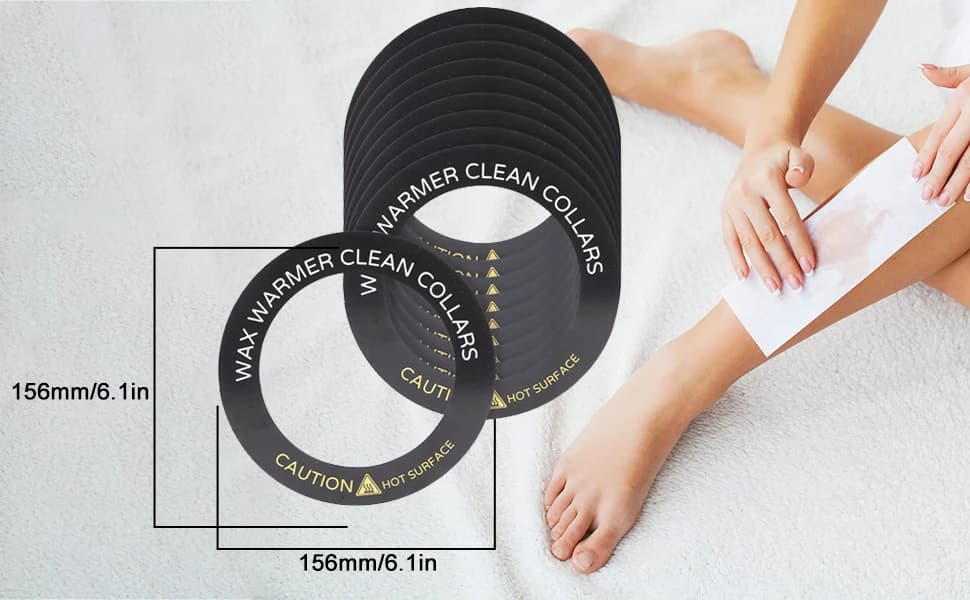 10 pezzi di forma rotonda ceretta macchina per la pulizia dell'anello di carta accessori per riscaldatore di cera ceretta carta per la pulizia della macchina