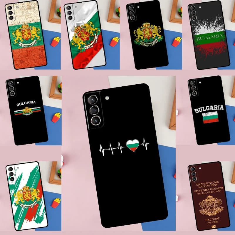 Bulgaria Flag Passport Map Phone Case For Samsung Galaxy S24 S25 Ultra S9 S10 S20 S22 S21 Plus S23 FE Portector Cover