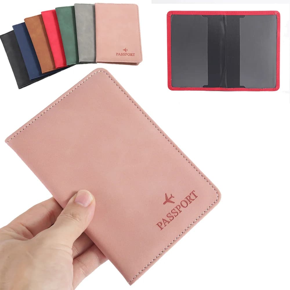 Portafoglio Sottile con Protezione RFID per Passaporto, Porta Carte Vaccinale in Pelle PU, Accessorio da Viaggio Leggero e Elegante per Uso Quotidiano