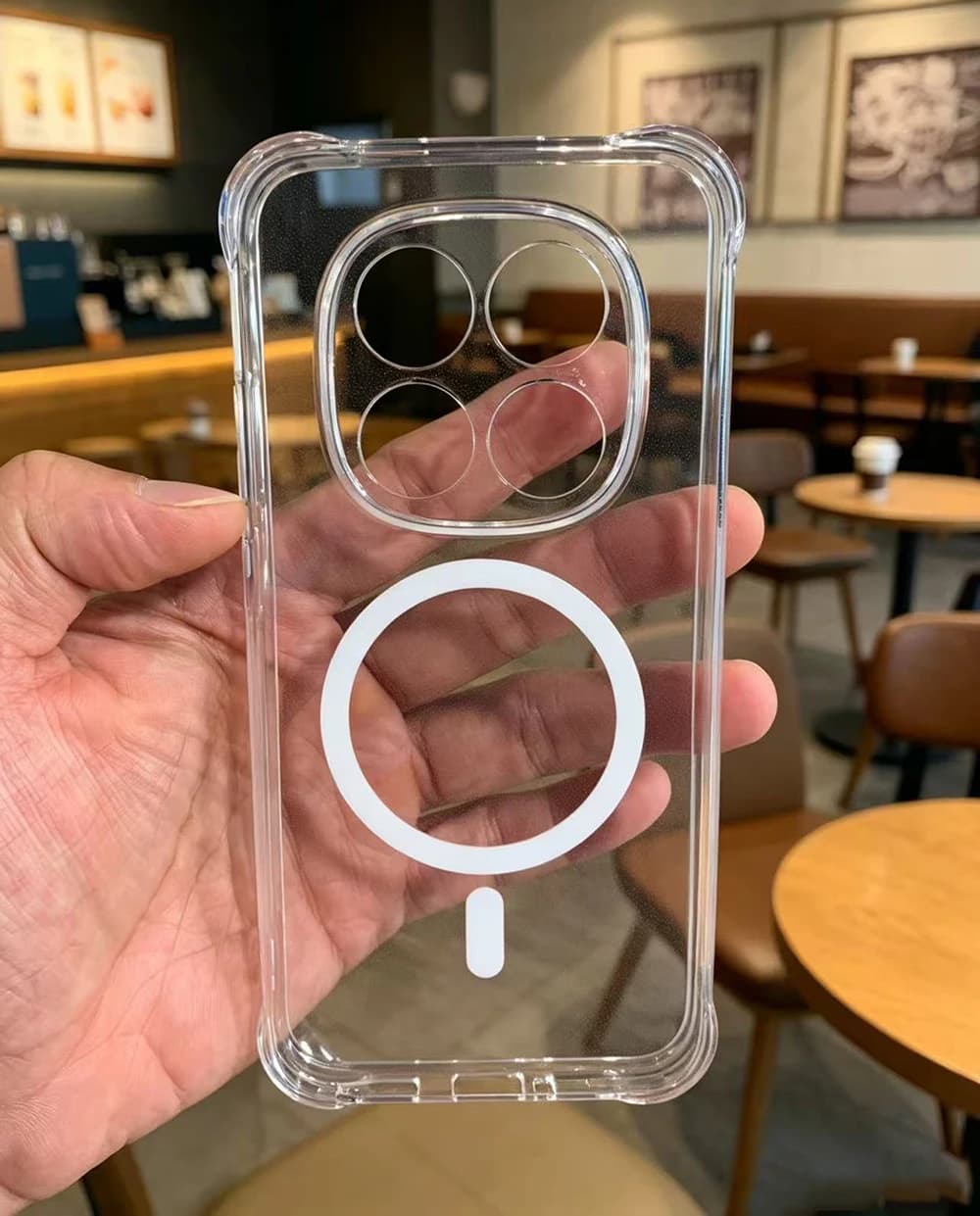Custodia Magnetica Trasparente di Lusso per Xiaomi 17 Ultra Poco X8 Pro Max Redmi Note 15 Pro Plus 5G, Cover Posteriore Trasparente Antiurto