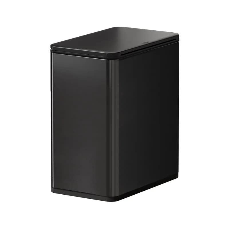Bathroom Trash Can-12L Small Garbage Can with Press Top Lid for Toilet,Bedroom,Living Room – Plastic Wastebasket with Pop-up Lid