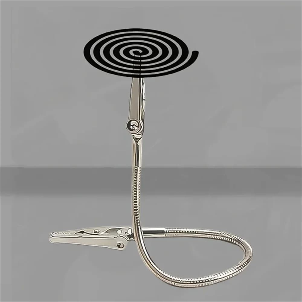 Multipurpose double head clamp for heavy duty - Double clamp with folding design, compatible with anti-slip spirals
