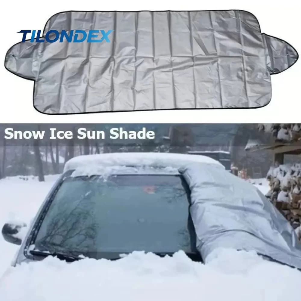 TILONDEX Universal Car Sunshade Windshield Cover Snow Frost Ice Rain Protector for Most Cars SUVs Auto Windscreen Protection