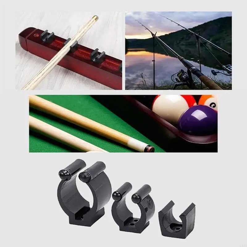 20Pcs Regular Fishing Rod Storage Clips Fishing Rod Holder Clips Snooker Cue Locating Clips for Pool Cues Rack Storage