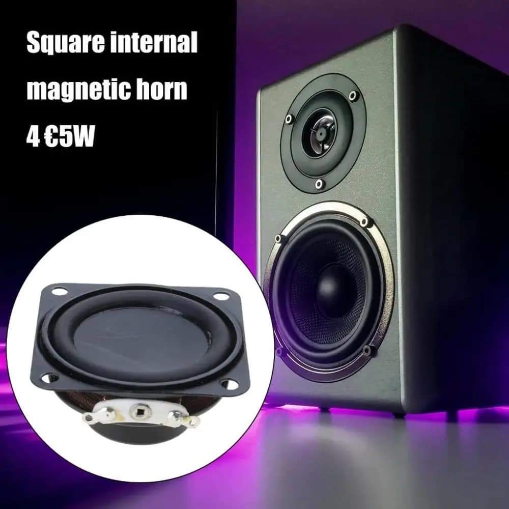 Altoparlante Magnetico Interno Portatile da 40mm, 16 Core, 4 Ohm, 5W, Altoparlante a Frequenza Completa, Altoparlante Bluetooth Quadrato