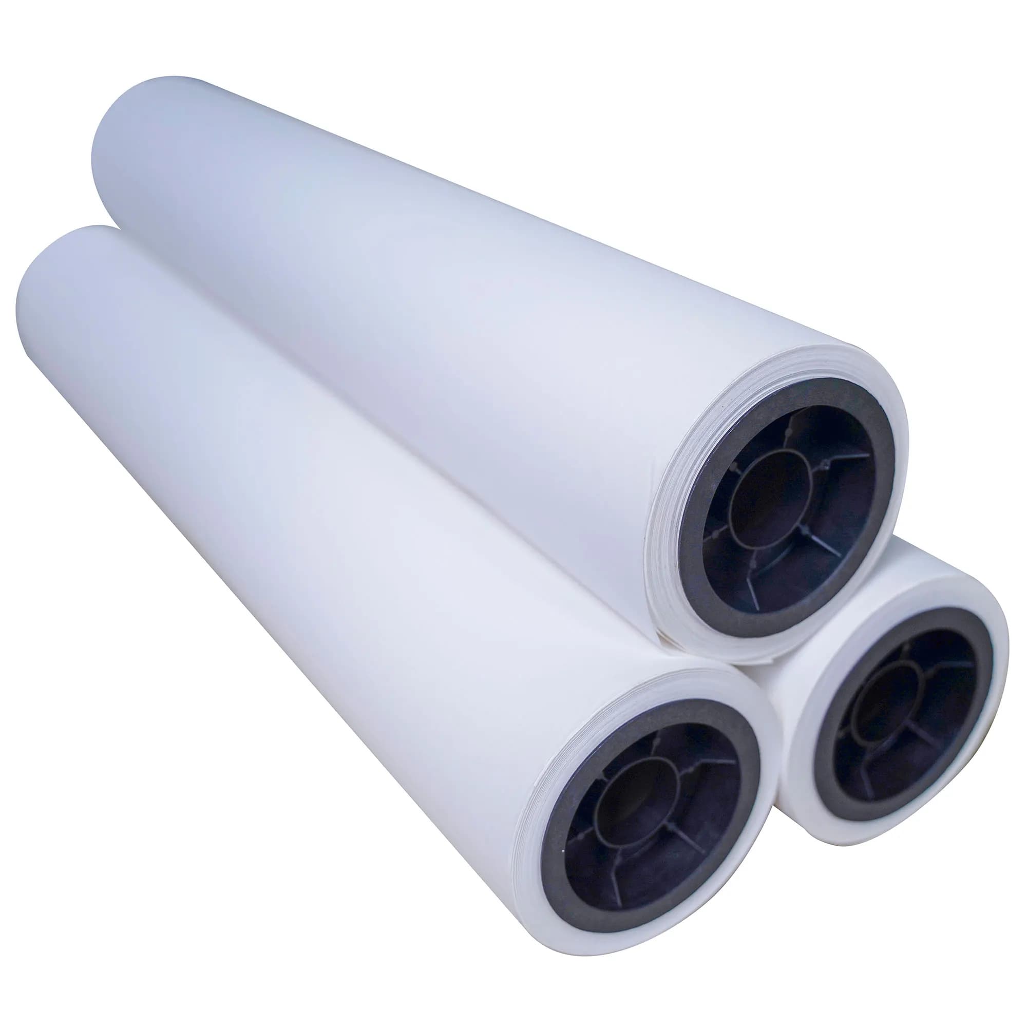 Carta per sublimazione della tintura 95gsm 44in x 328ft per tessuti e substrati duri stampa a trasferimento termico 3in Core