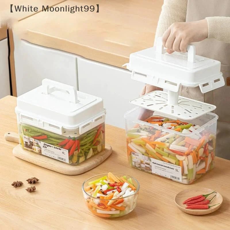 Barattolo di sottaceti per contenitore di stoccaggio Kimchi da 5 litri per contenitore di stoccaggio Kimchi per checro Gherkin e organizzazione della fermentazione