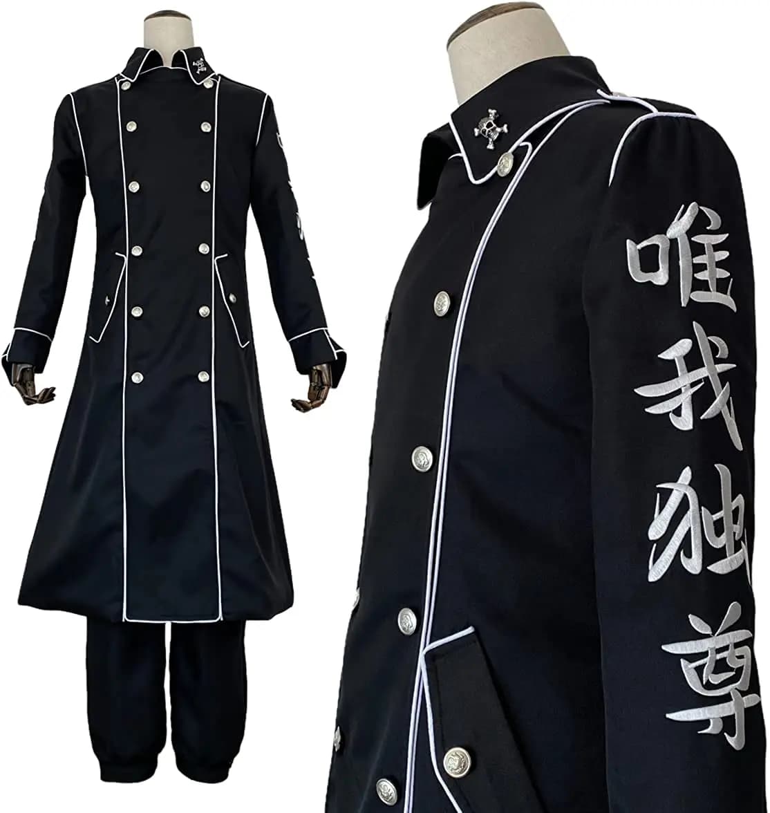 HOLOUN Tokyo Anime Ran Rindo Haitani Costume Cosplay Manji Gang ricamo cappotto nero pantaloni cintura Halloween Christmas Cos