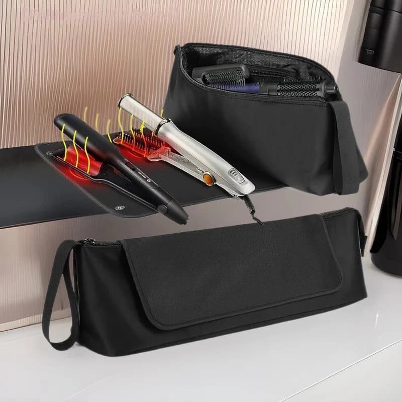【MAX-22】Borsa per attrezzi per capelli 2 in 1 per piastre per capelli, stiracapelli, ferro arricciacapelli e accessori per la cura dei capelli, con tasche interne
