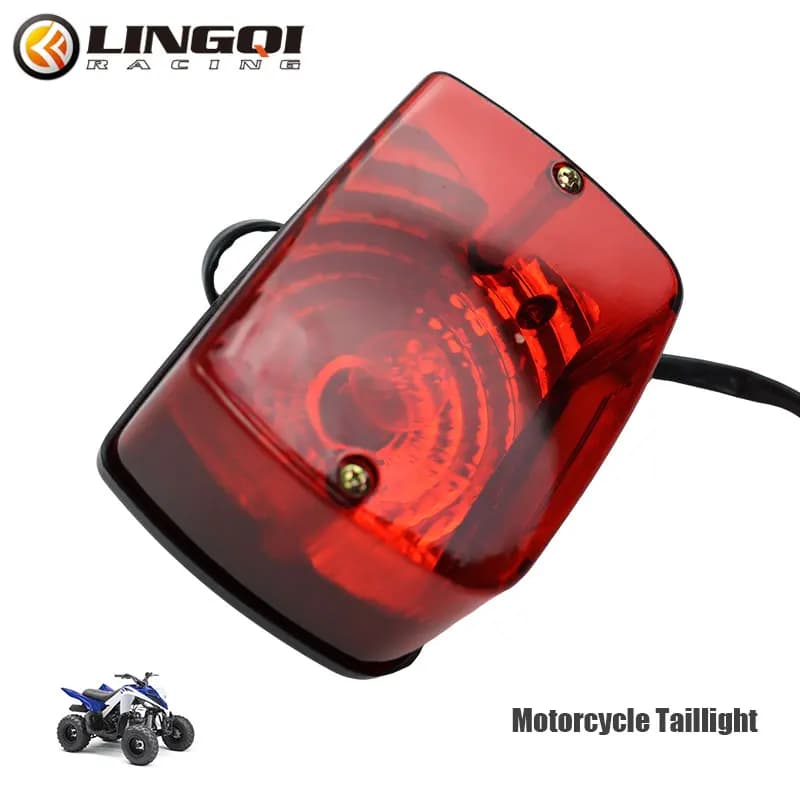 LING QI Fanale posteriore per moto Luci freno posteriori a LED Indicatore di arresto in plastica universale per ATV Pit Dirt Bike Accessori motocross