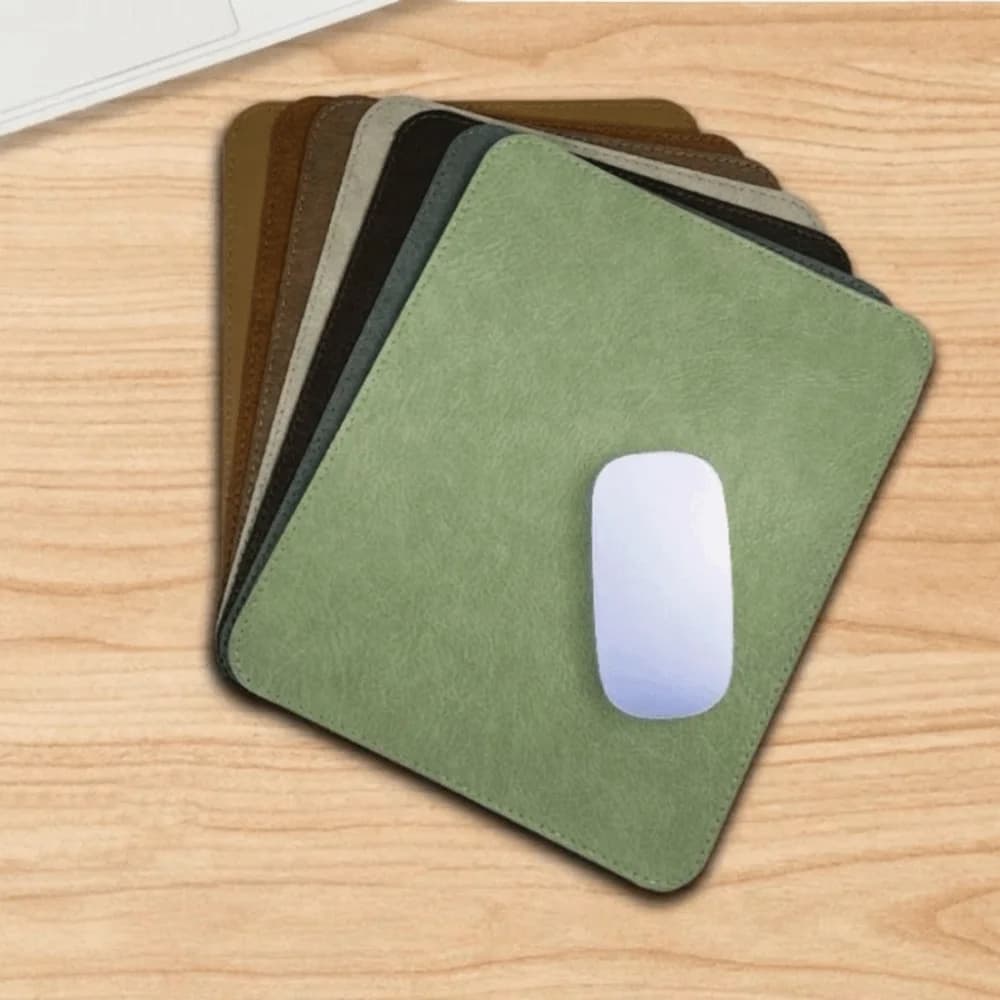 Durable Cowhide Leather Texture Double-sided Mouse Pad Stitched Wear Resistant Gaming Desk Mat Universal Smooth Mice Mat Laptop