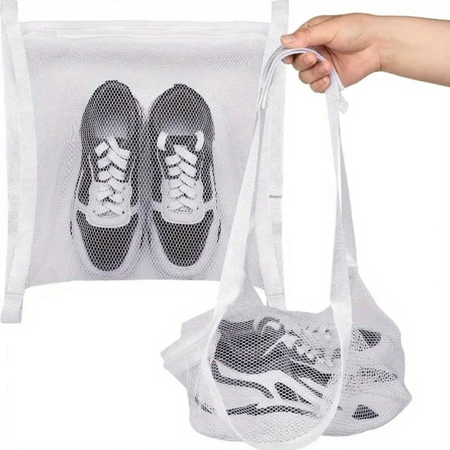 Sneaker Drying Bag With Elastic Strap, Durable Shoe Washing Bag, Sneaker Washing And Drying Mesh Bag Washing Machine Drying Bags For Shoes And Clothing For Laundry And Commercial Use, Laundry Bags
