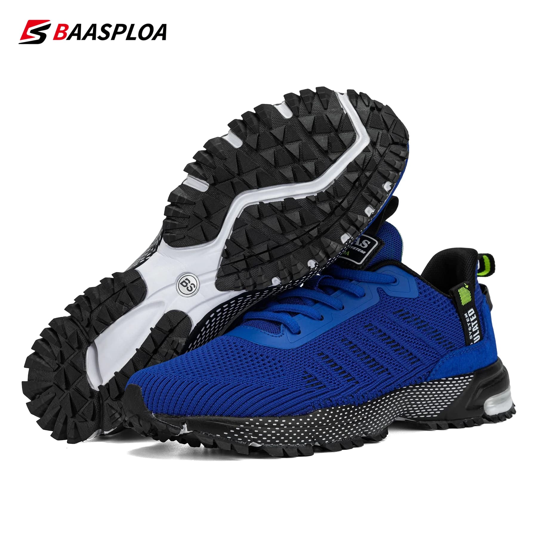 Baasploa Scarpe da corsa da uomo Sneakers leggere Sneaker da uomo in mesh di design Scarpe da tennis sportive traspiranti da uomo con lacci