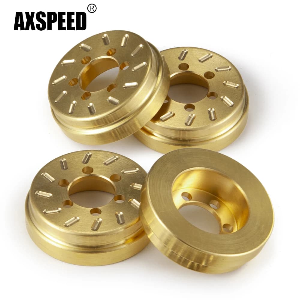 AXSPEED 2/4 pieces 70g brass inner weight for 1.9 inch rim hub for TRX-4 Axial SCX10 1/10 RC Crawler car model upgrade part