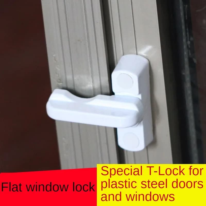 Plastica + Acciaio inossidabile + Lega di zinco UPVC Bambino Sicuro Finestra di sicurezza Porta Sash Lock Maniglia a leva di sicurezza Sweep Latch Drop Shipping