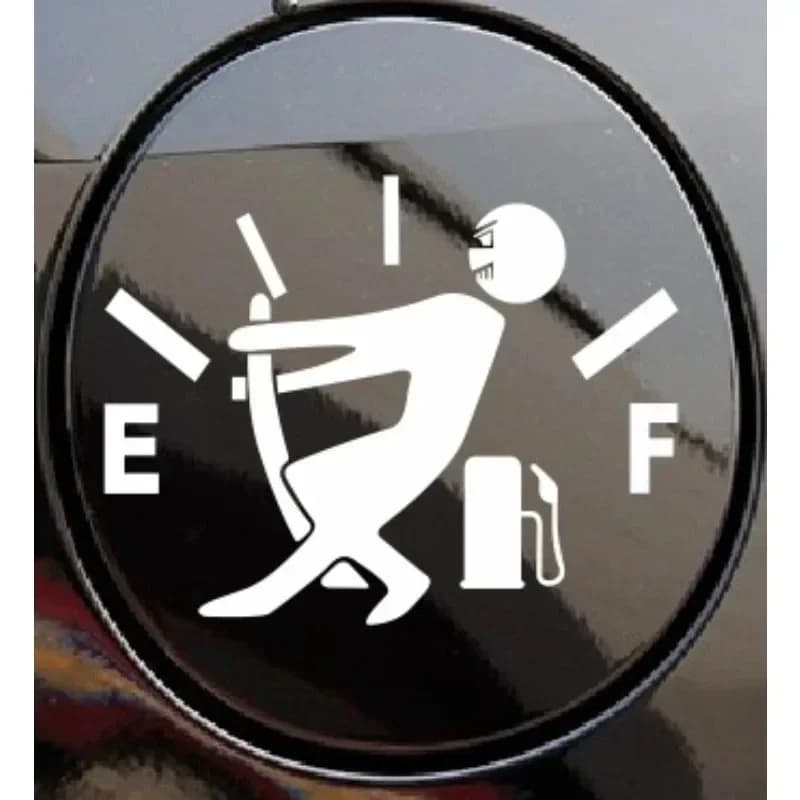 1PC Fuel tank cap cover Decalcomania for high gas consumption Fuel gas Gage Vacuum Vinyl Car Stickers Funny pasta sticker