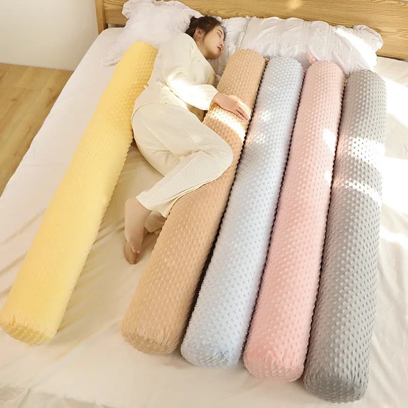 Cuscino rotondo cuscino rimovibile lavabile cuscino per la testa posteriore divano da viaggio cuscino per le gambe per dormire cilindro in velluto cuscino lungo decorazioni per la casa
