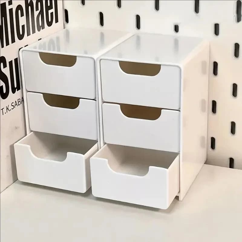Organizzatori a 3 livelli Organizzatore da tavolo con cassetti Scrivania di stoccaggio Cancelleria Accessori per ufficio Cassetto in plastica Materiale scolastico