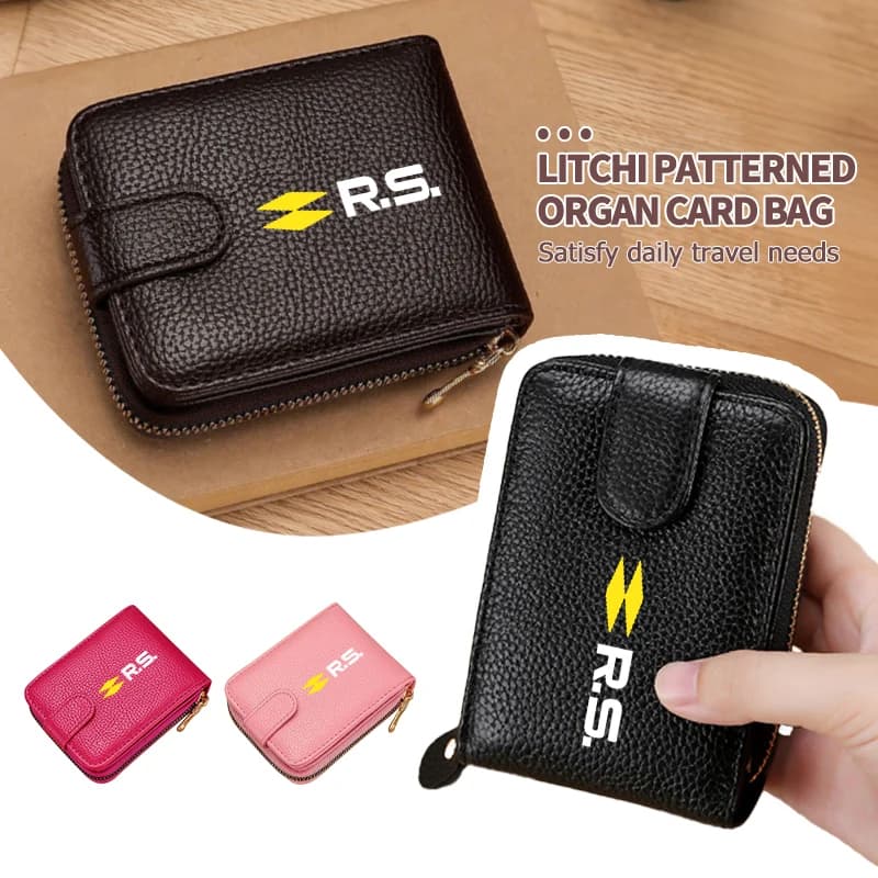Car Wallet PU Card Bag Credit Card Driver's License Storage Bag For Renault Clio Arkana Captur Twingo Talisman RS Logan Duster