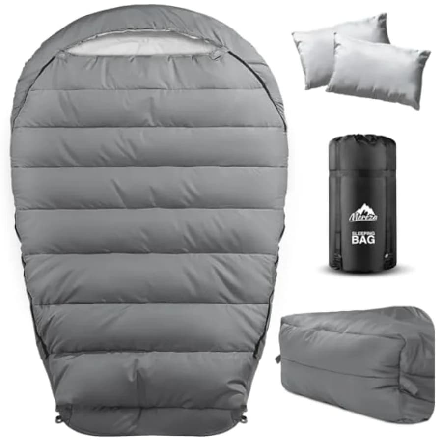 Double mattress for adults with cushion, for cold climate, 0°C, for 2 persons, double mattress for men, couples, family, camping
