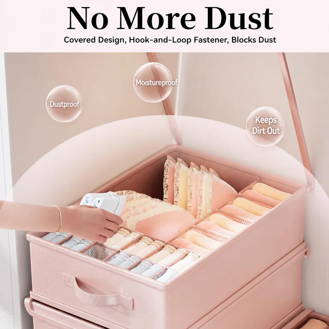 Multi-Grid Underwear Storage Box Compartment Drawer Organizer for Socks Bra Underpants Dustproof Wardrobe Closet Drawer Tidying