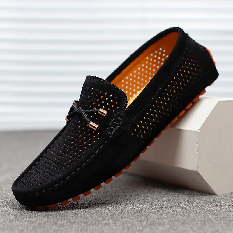 Scarpe casual da uomo in pelle scamosciata moda Mocassini da uomo in vera pelle Slip on Flats Scarpe da guida da uomo leggere Scarpe pigre Mocassini