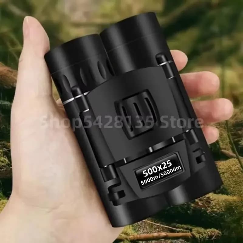 Binocolo Professionale Potente 500x25, Telescopio Portatile a Lungo Raggio con Visione Notturna per Campeggio e Turismo