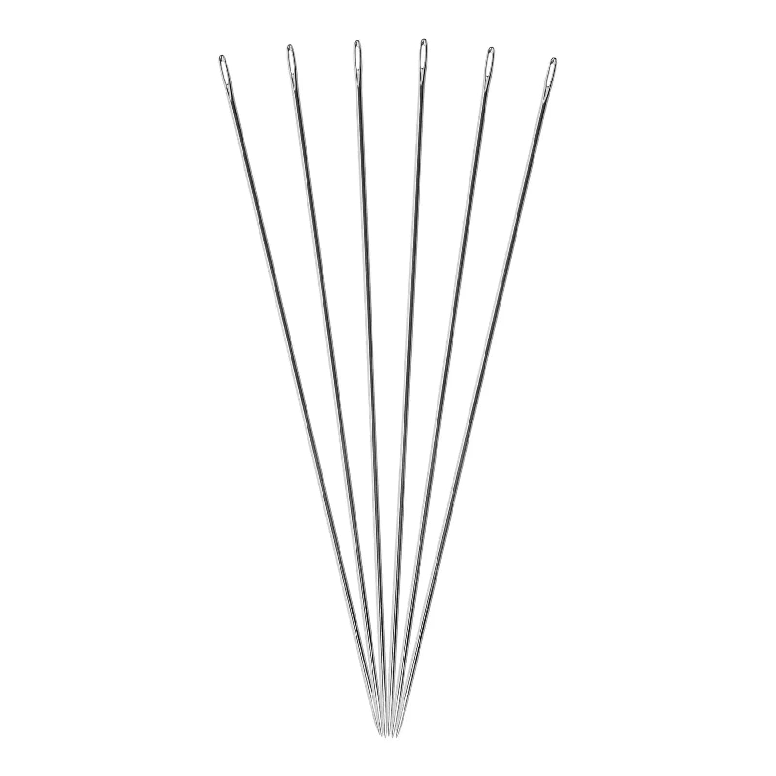 6Pcs Large Eye Darning Needles Metal Sturdy Knitting Needle Wool Sewing DIY Tools for Sweaters Scarves Hats Gloves Socks