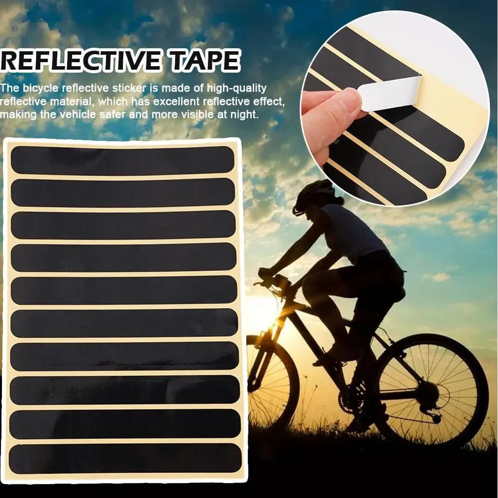 Bicycle Helmet Black Night Time Invisible Reflective Sticker Car White Cover Repair Scratches