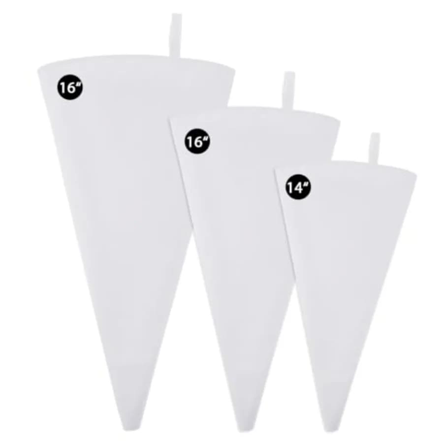 3 Pack Reusable Pastry Ping Bags, Canvas Cake Decorating Bags Wite Clot Frosting Bag Icing Ping Bag DecoratingBag in 3 Sizes -1