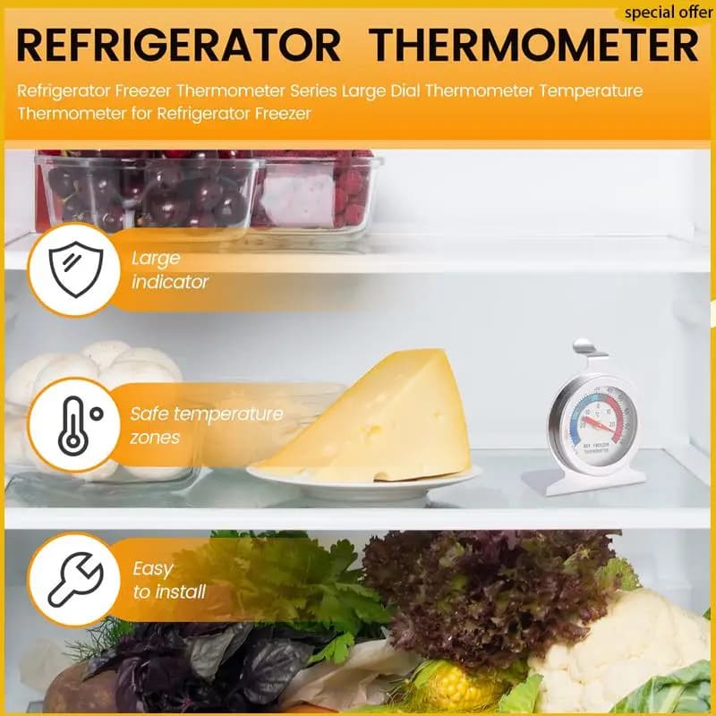 Thermometer for refrigerator and freezer A50I Series Large dial thermometer Temperature thermometer for refrigerator and freezer