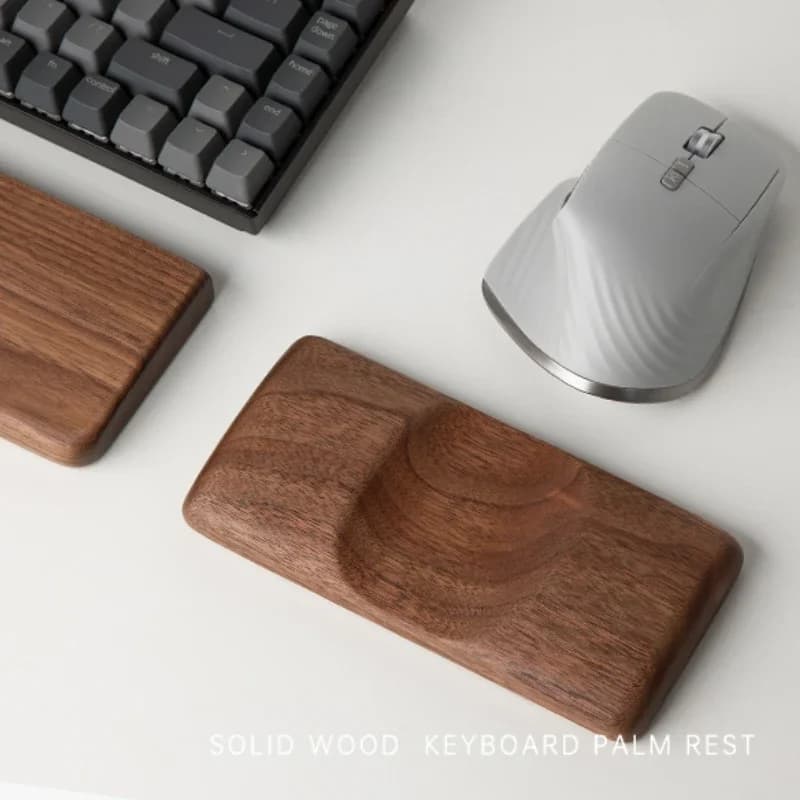 Poggiapolsi per mouse in legno di noce Poggiapolsi per mouse in legno massello creativo personalizzato Accessori per giochi per tastiera meccanica Poggiapolsi per mouse in legno