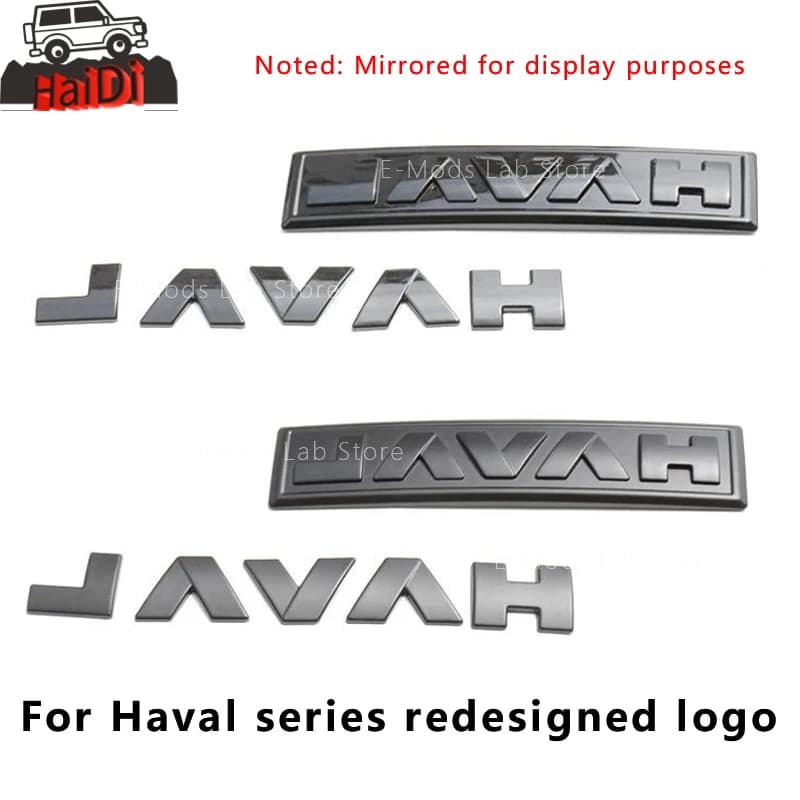 Auto Rete Anteriore Logo Nero Emblemi Per Grande Muraglia Haval H7 H6 PHEV Dargo Jolion H5 2024 2025 Tronco Posteriore Adesivo Corpo Decalcomania 1 pz