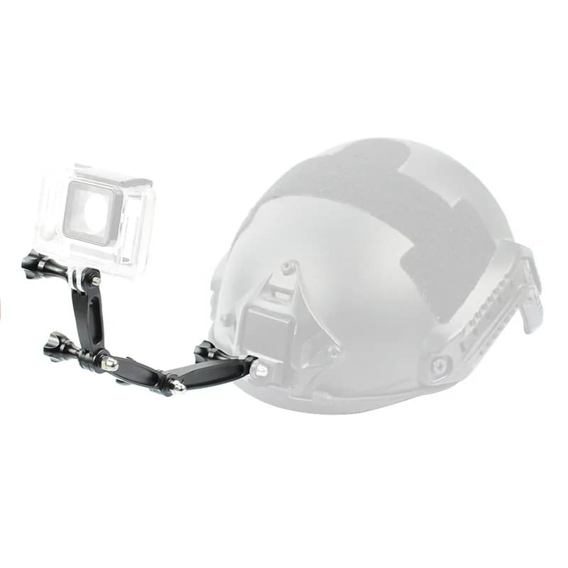 Leggero pieghevole in lega di alluminio supporto per braccio supporto per casco selfie stick per fotocamere Gopro Hero DJI OSMO Insta 360 SJcam Yi