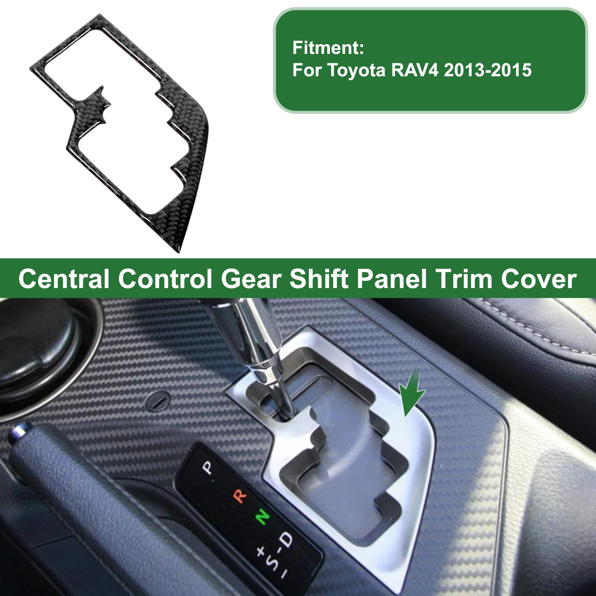UXCELL Copertura del rivestimento del pannello del cambio di controllo centrale per Toyota RAV4 2013-2015 Nero