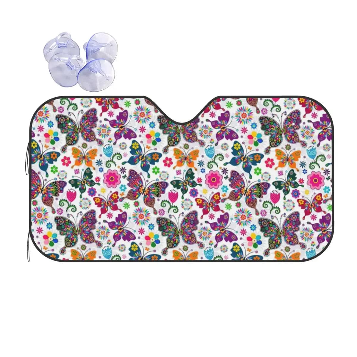 Parabrezza a farfalla colorata Parasole pieghevole per finestrino anteriore per auto 76x140 cm Copertura per parabrezza per finestrino per auto Tenda per protezione solare