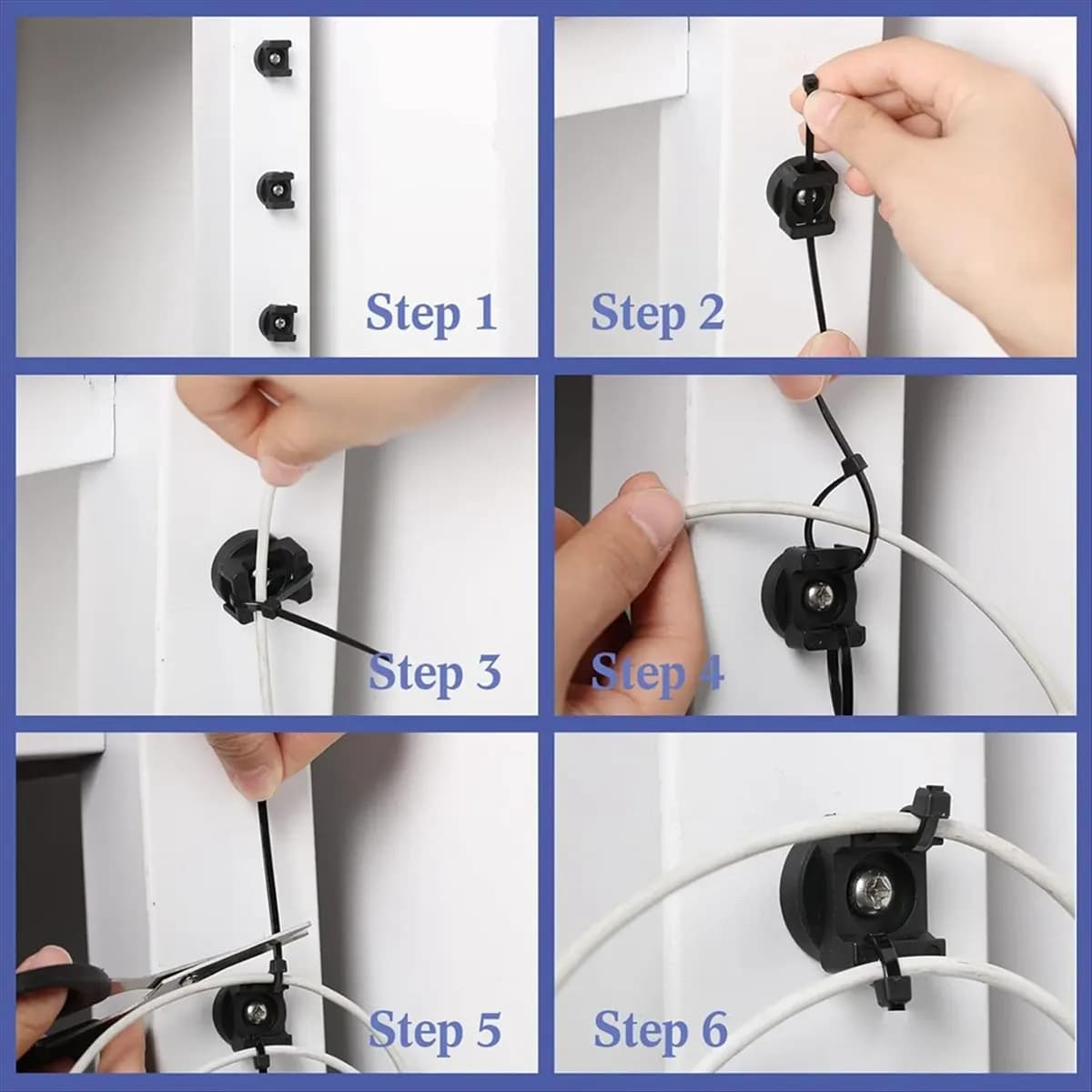 HGHO 15 Pieces Magnetic Cable Clips Zip Tie Mount Base Magnetic Wire Holder Multipurpose Cable Ties Management Base